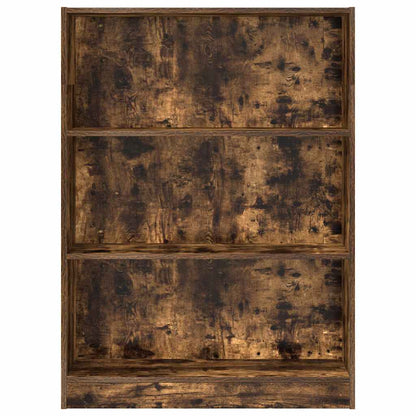 Bookcase Smoked Oak 80x24x109 cm Engineered Wood