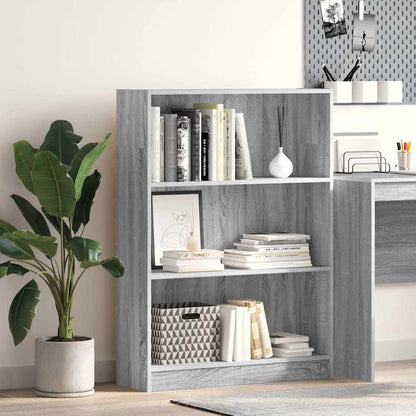 Bookcase Grey Sonoma 80x24x109 cm Engineered Wood