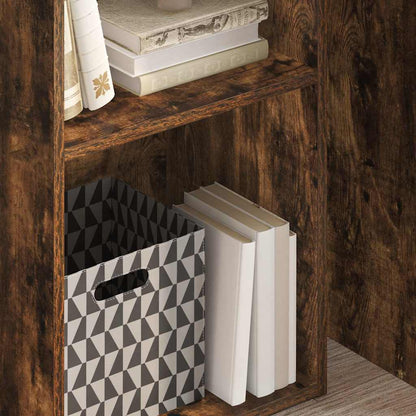 Bookcase Smoked Oak 40x30x77 cm Engineered Wood