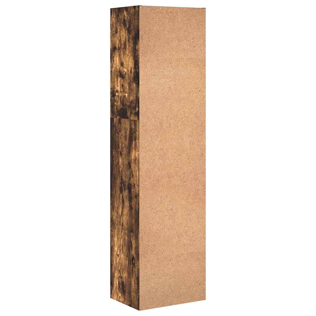 Bookcase Smoked Oak 40x30x152 cm Engineered Wood