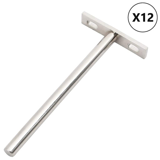 Floating Shelf Brackets 12pcs Invisible Ø10x150 mm Carbon Steel