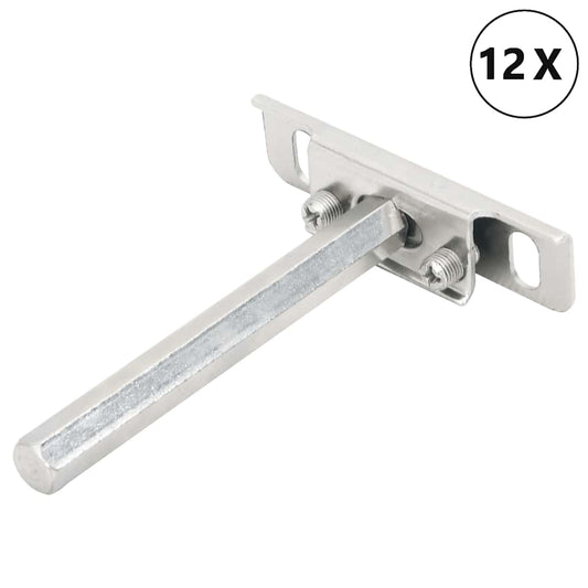 Floating Shelf Brackets 12pcs Invisible Ø12x100 mm Carbon Steel