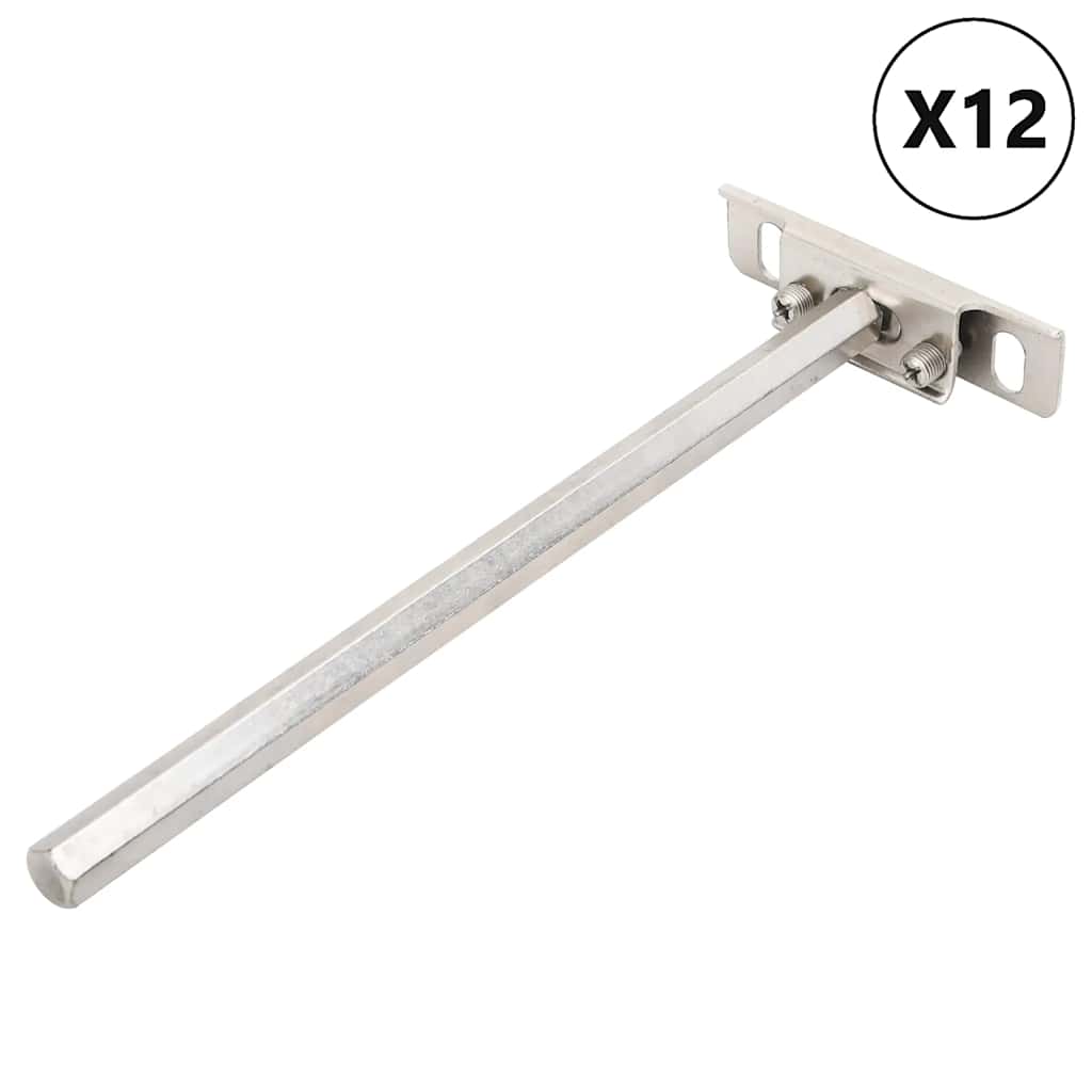 Floating Shelf Brackets 12pcs Invisible Ø12x200 mm Carbon Steel