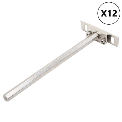 Floating Shelf Brackets 12pcs Invisible Ø12x200 mm Carbon Steel