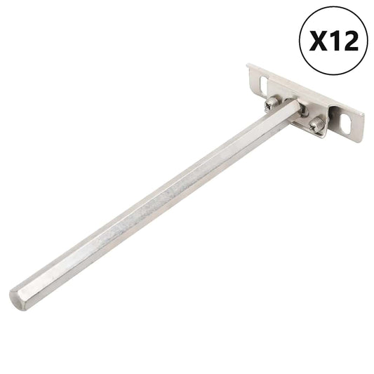 Floating Shelf Brackets 12pcs Invisible Ø12x200 mm Carbon Steel