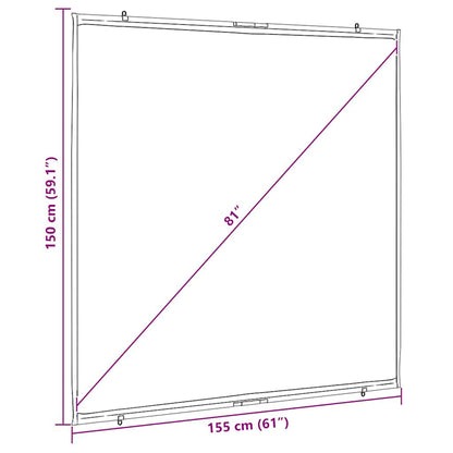 Projection Screen Wall-Hanging 81 Inch 1:1