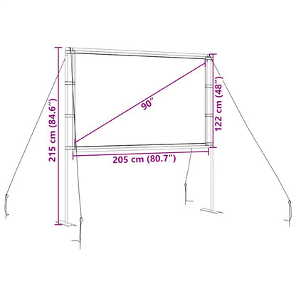 Projection Screen with Stands 90 Inch 16:9
