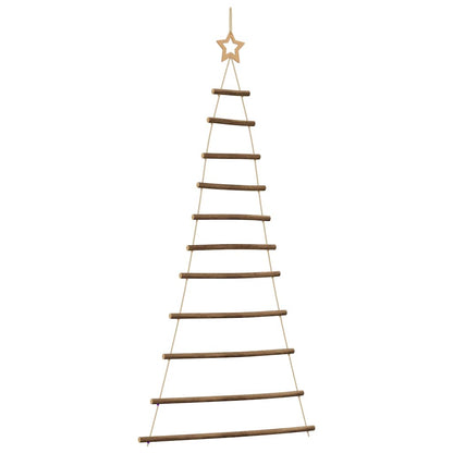  Hanging Christmas Tree with Top Star 74x150 cm Natural Branch
