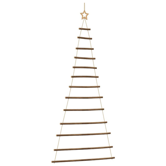  Hanging Christmas Tree with Top Star 86x180 cm Natural Branch
