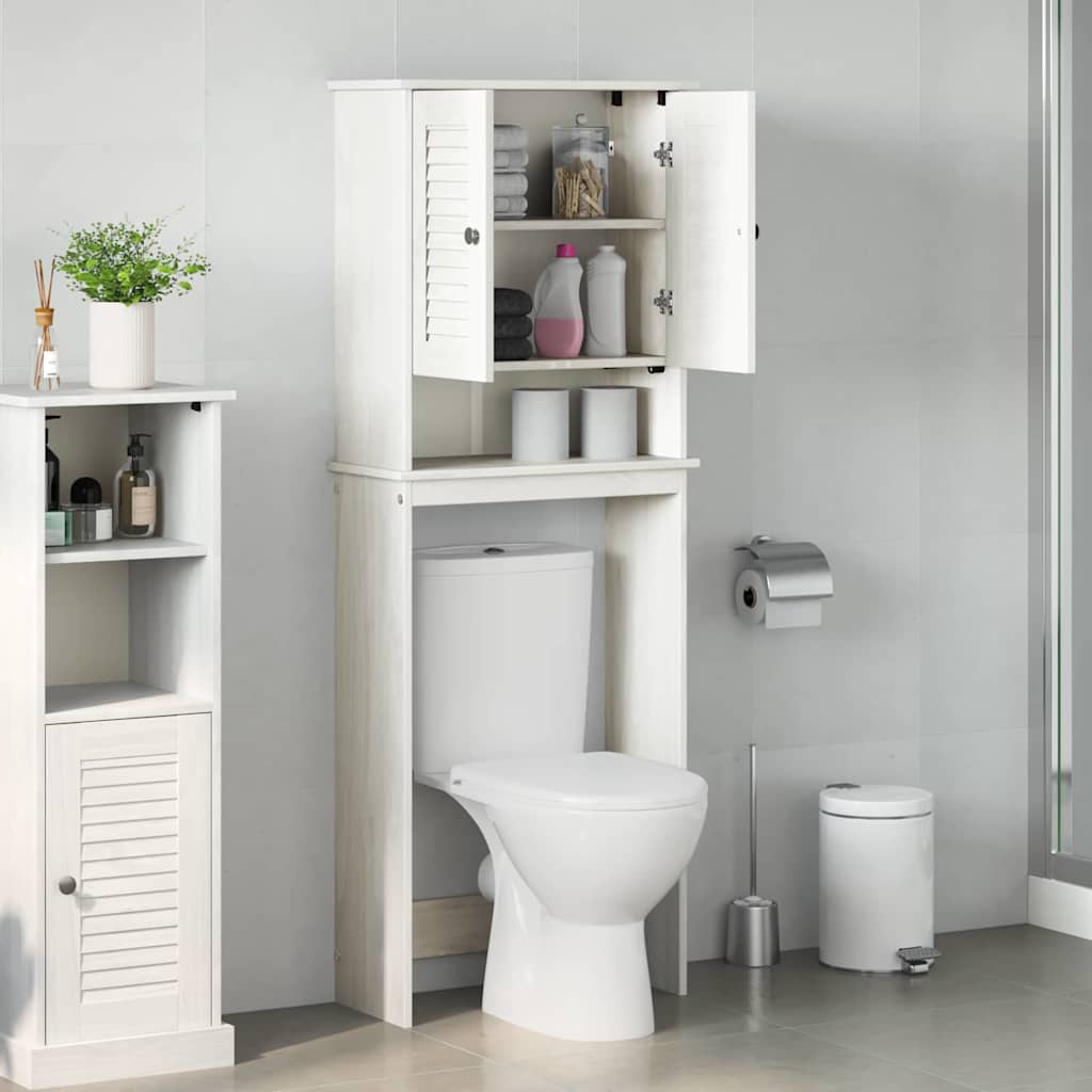 Toilet Cabinet VIGO White and Antique White 60 x 27 x 161 cm