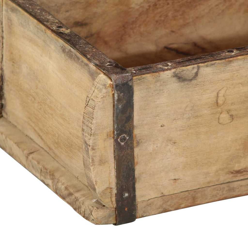 Tray with Storage Brown 30 x 15 x 9 cm Solid Reclaim Wood