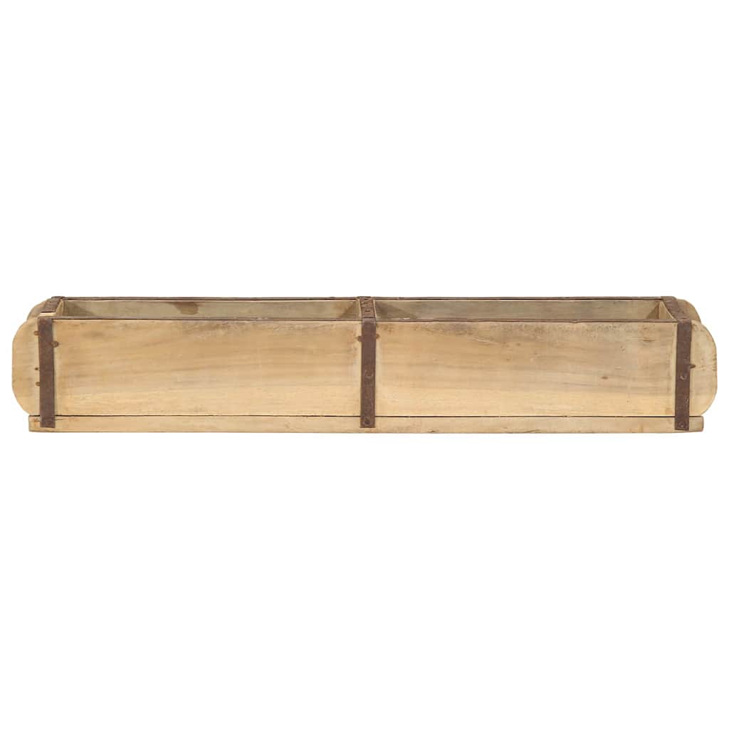 Tray with Storage Brown 57 x 15 x 9 cm Solid Reclaim Wood