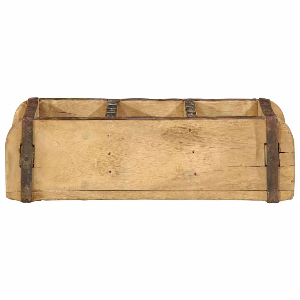 Tray with Storage Brown 30 x 14 x 9 cm Solid Reclaim Wood