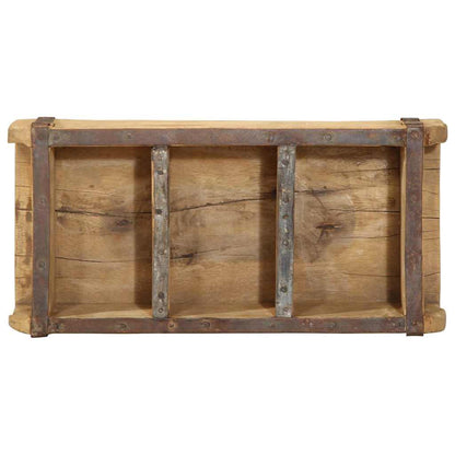 Tray with Storage Brown 30 x 14 x 9 cm Solid Reclaim Wood