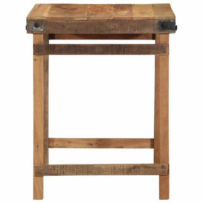 Dining Table Brown 60 x 55 x 76 cm Solid reclaimed wood