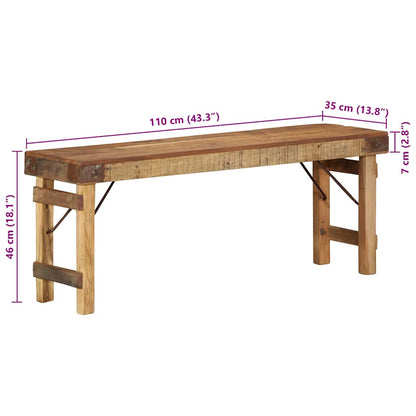 Bench Natural 110 x 35 x 46 cm Reclaimed Old Wood