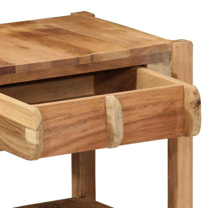 End Table with Drawer Brown 43 x 32 x 46 cm Solid Reclaim Wood