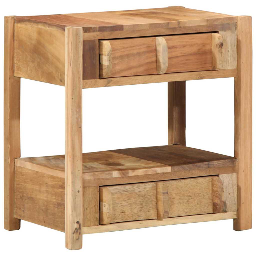 End Table with Drawer Brown 43 x 32 x 46 cm Solid Reclaim Wood