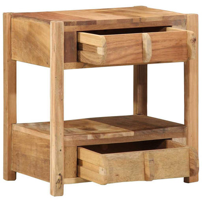 End Table with Drawer Brown 43 x 32 x 46 cm Solid Reclaim Wood