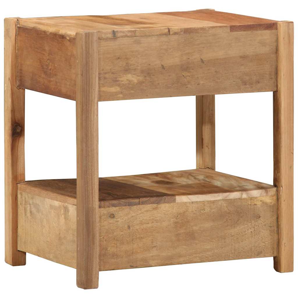 End Table with Drawer Brown 43 x 32 x 46 cm Solid Reclaim Wood