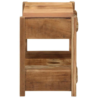 End Table with Drawer Brown 43 x 32 x 46 cm Solid Reclaim Wood