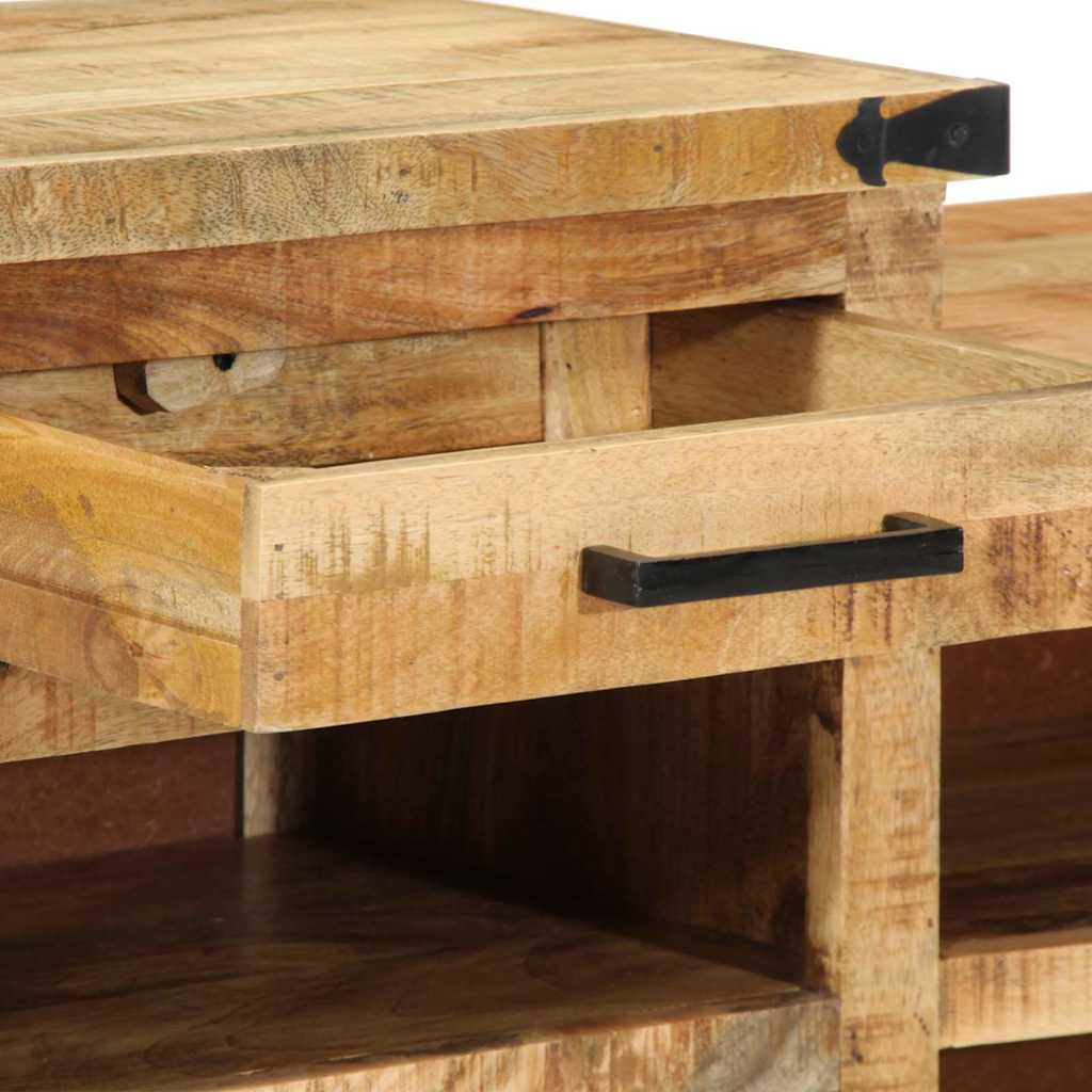 Bench with Drawer Brown 110 x 35 x 50 cm Rough Mango