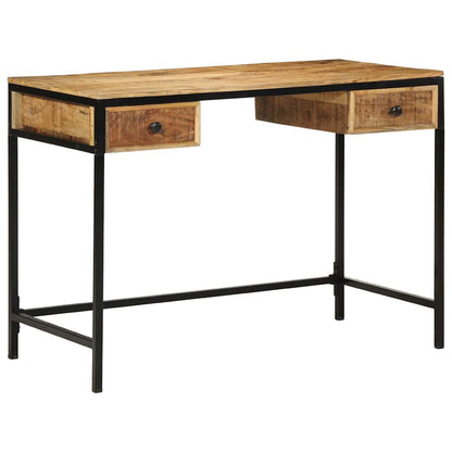 Writing Desk Brown 105 x 50 x 75 cm Solid Mango Wood and Metal
