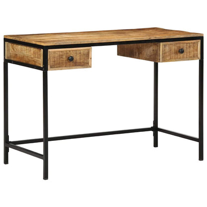 Writing Desk Brown 105 x 50 x 75 cm Solid Mango Wood and Metal