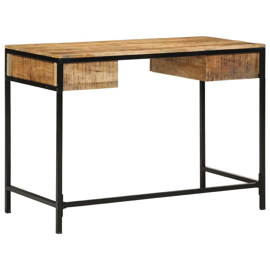 Writing Desk Brown 105 x 50 x 75 cm Solid Mango Wood and Metal
