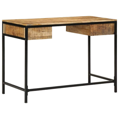 Writing Desk Brown 105 x 50 x 75 cm Solid Mango Wood and Metal