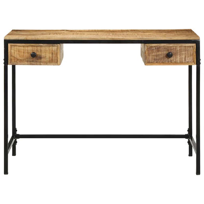 Writing Desk Brown 105 x 50 x 75 cm Solid Mango Wood and Metal