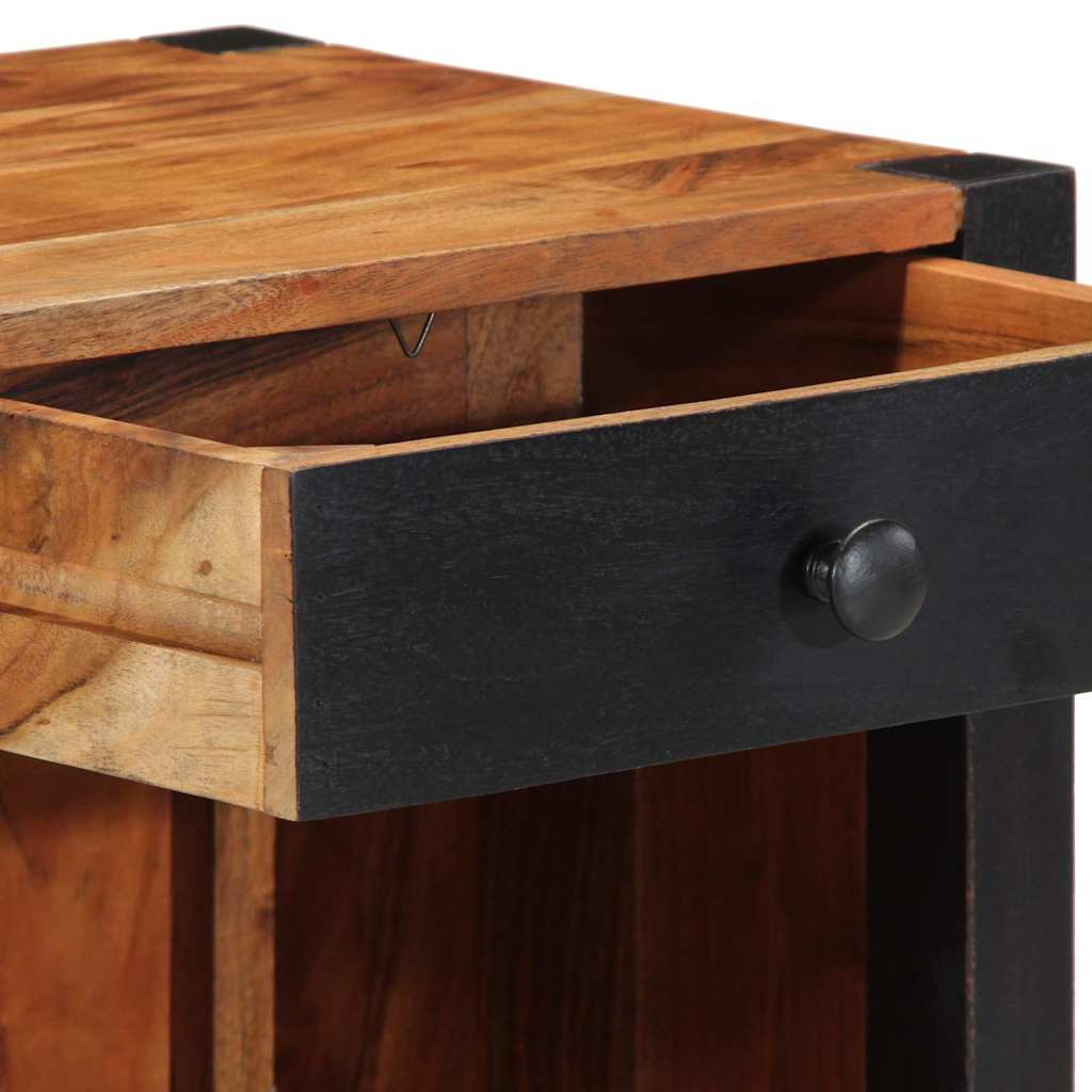 Bedside Cabinet Brown 40 x 35 x 50 cm Solid Acacia Wood