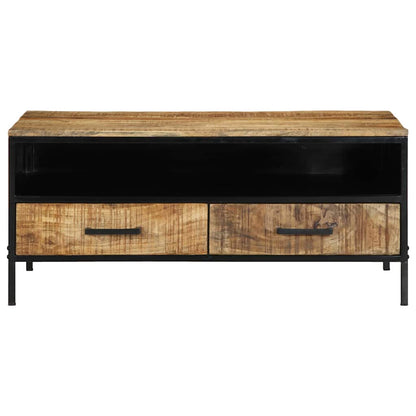 Coffee Table Brown 90 x 50 x 40 cm Solid Mango Wood and Metal