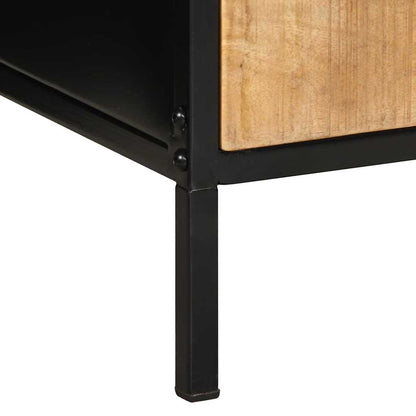 Bedside Cabinet with Drawer Brown and Black 40 x 35 x 50 cm