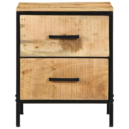 Bedside Cabinet with Drawer Brown and Black 40 x 35 x 50 cm
