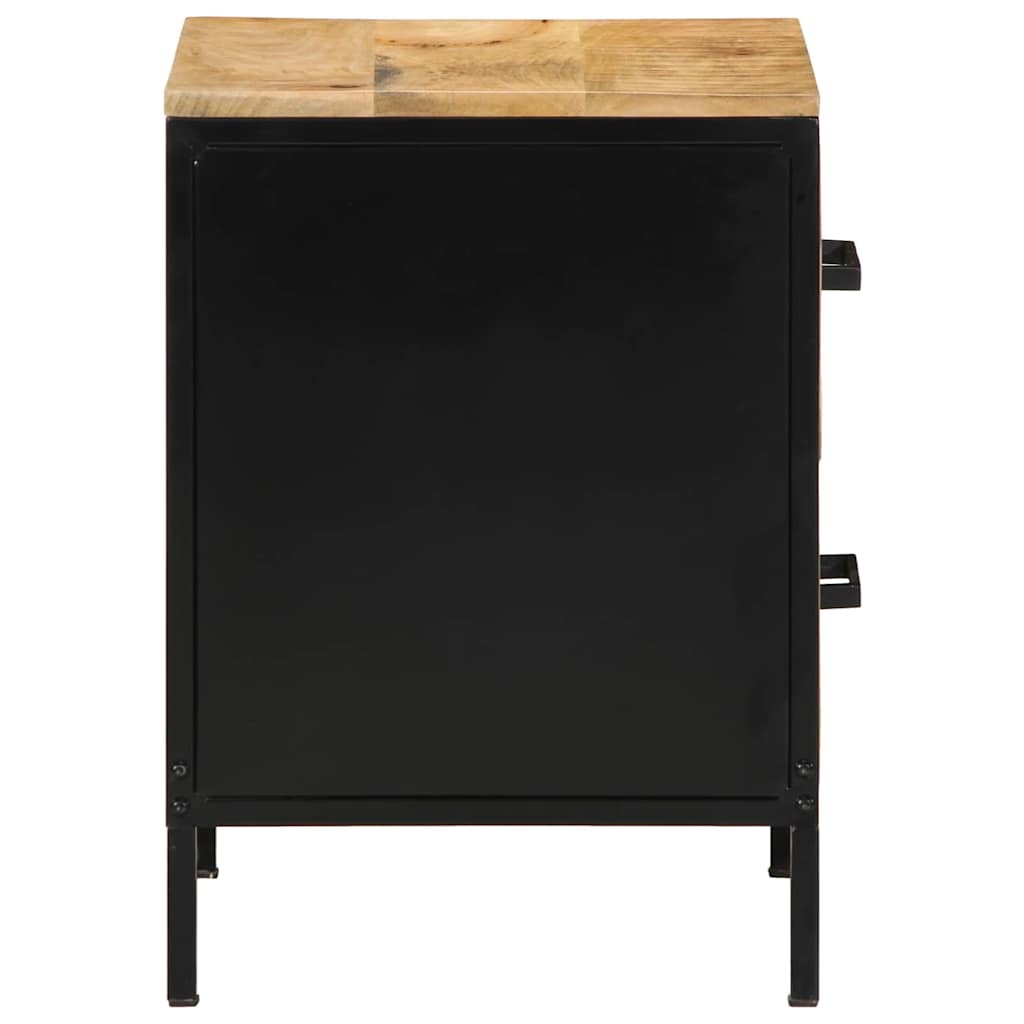 Bedside Cabinet with Drawer Brown and Black 40 x 35 x 50 cm