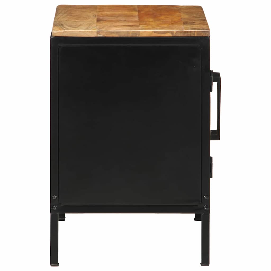 Bedside Cabinet Brown and Black 50 x 30 x 45 cm