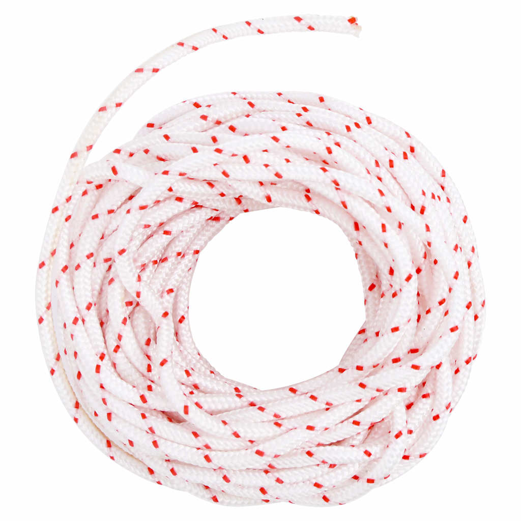 Pull Starter Cord White and Red Ø4 mm 10 m Nylon