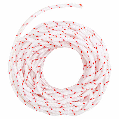 Pull Starter Cord White and Red Ø4 mm 10 m Nylon