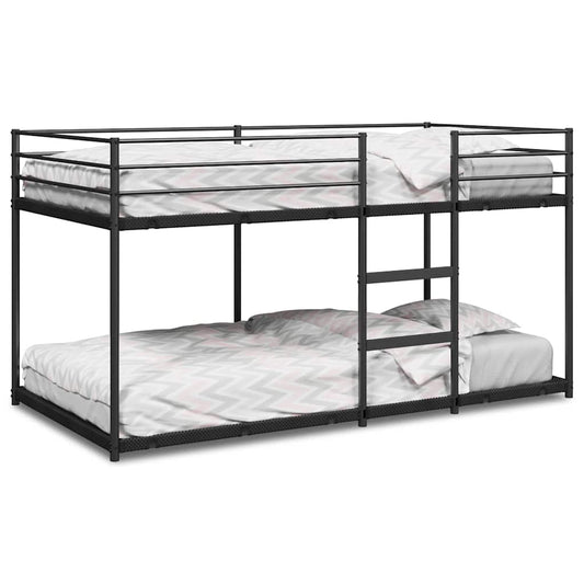 Bunk Bed without Mattress Black 90x190 cm Steel
