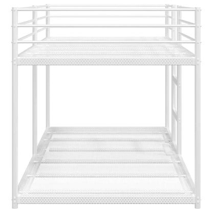 Bunk Bed without Mattress White 90x190 cm Steel