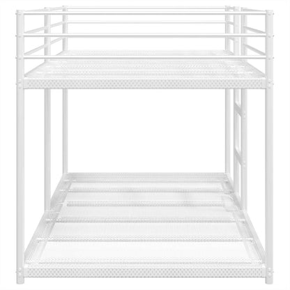 Bunk Bed without Mattress White 100x190 cm Steel