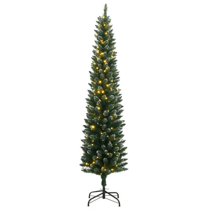 Artificial Slim Christmas Tree 150 LEDs 120 cm