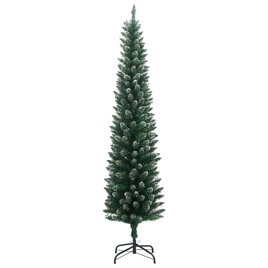 Artificial Slim Christmas Tree 300 LEDs 210 cm