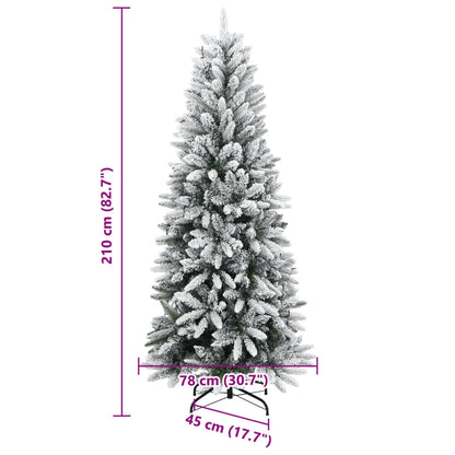 Artificial Christmas Tree 300 LEDs and Flocked Snow 210 cm