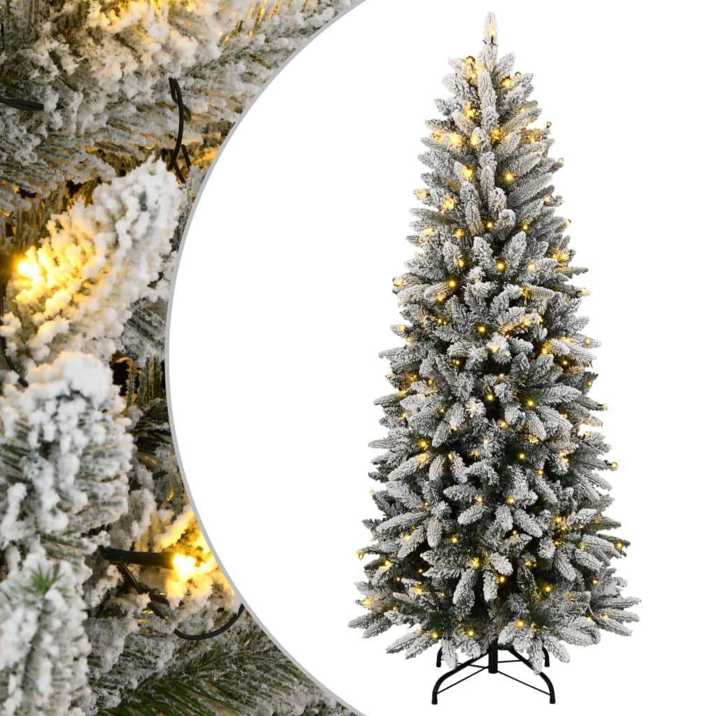 Artificial Hinged Christmas Tree 240 cm 300 LEDs Warm White