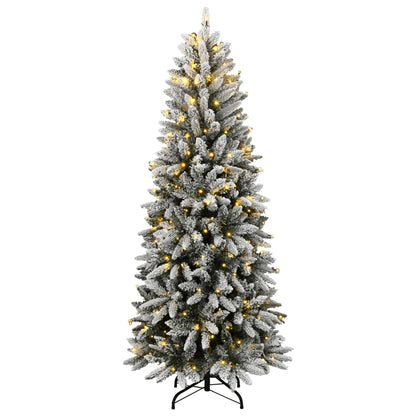 Artificial Hinged Christmas Tree 240 cm 300 LEDs Warm White