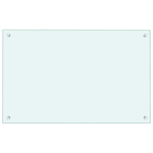 Kitchen Backsplashes 2 pcs White 80x50 cm Tempered Glass