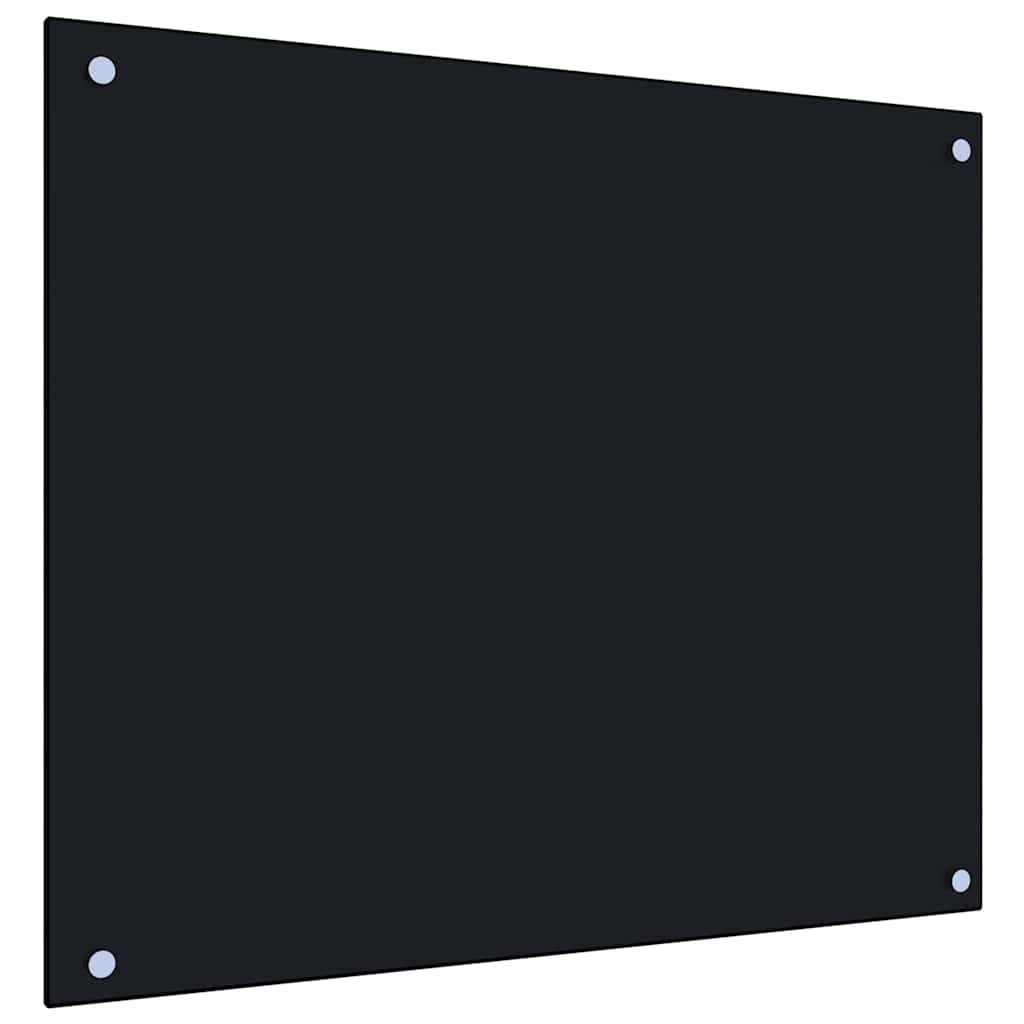 Kitchen Backsplashes 2 pcs Black 70x60 cm Tempered Glass