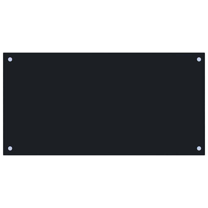 Kitchen Backsplashes 2 pcs Black 80x40 cm Tempered Glass
